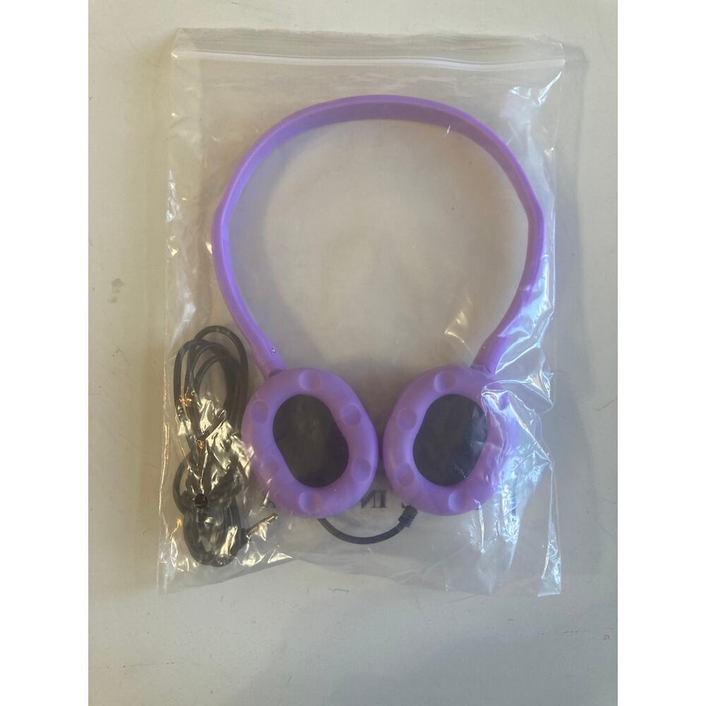 Kids Purple Headphones with audio jack input